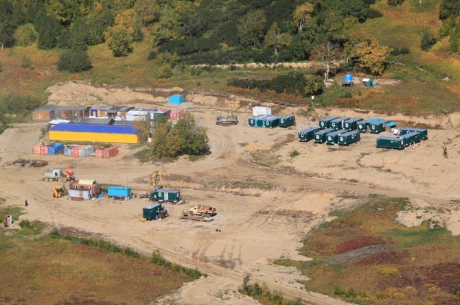 Production site at Ozernovskoye deposit, Kamchatka